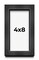 Panoramic Shadow Box 1" Depth Grey Picture Frame - UV Acrylic, Backing, Hanging Hardware
